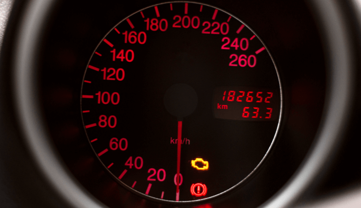 Illuminated German Auto Check Engine Light
